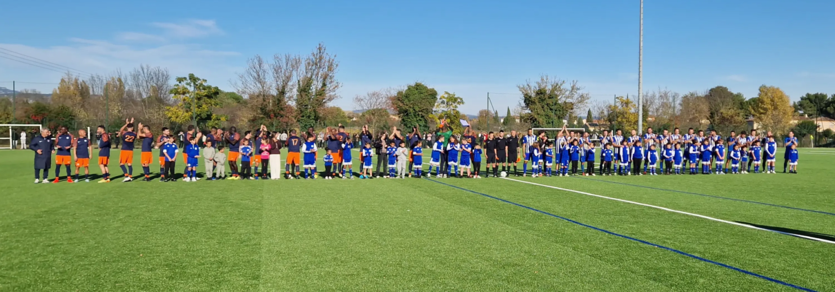 Coup d'envoi du Match de Gala du 11 nov 2025 entre Montpellier Héritage et Stade sangonis