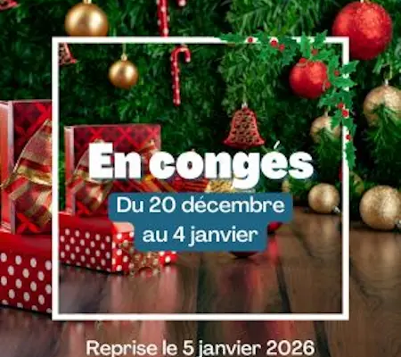 le cabinet sera fermé du 20 décmbre au 5 janvier 2026